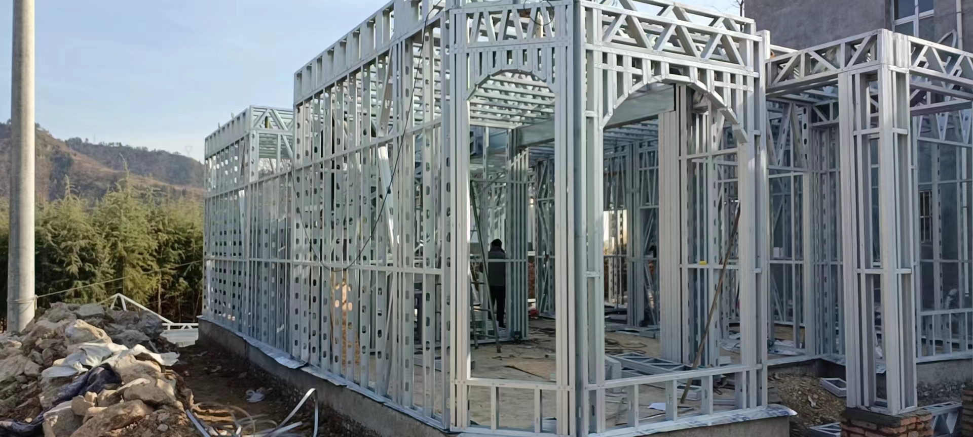 What material is used for the steel fram